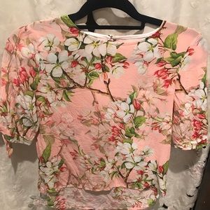 100% women’s flower Silk blouses top